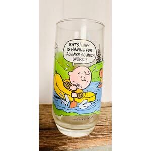 Vintage Peanuts Collectible Glass, McDonalds Vintage Peanuts Glass